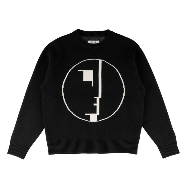 Welcome X Bauhaus Emblem Knit Sweater - Black