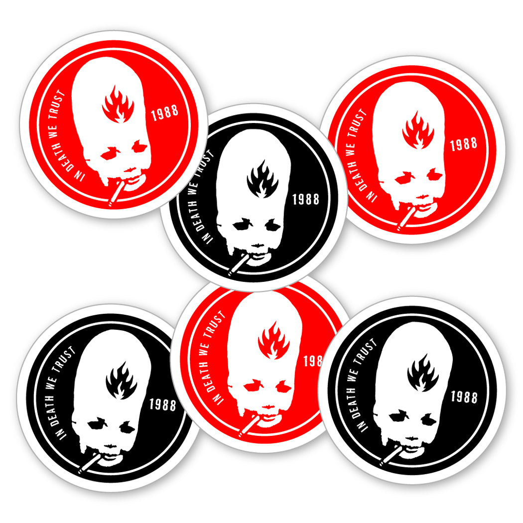 Black Label Skateboards Thumbhead Sticker - Various Colours