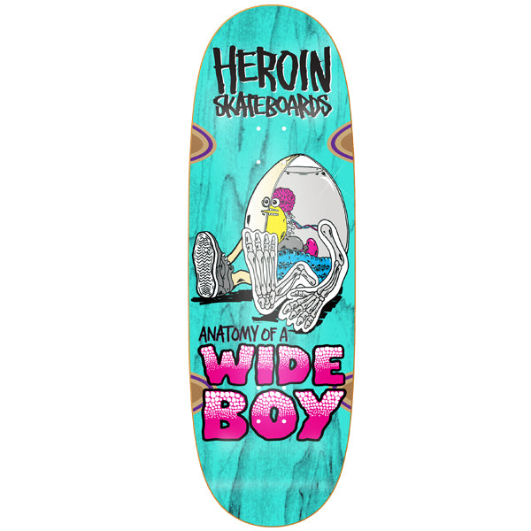 Heroin Skateboards Anatomy of a Wide Boy Skateboard Deck - 10.4 (Assor ...