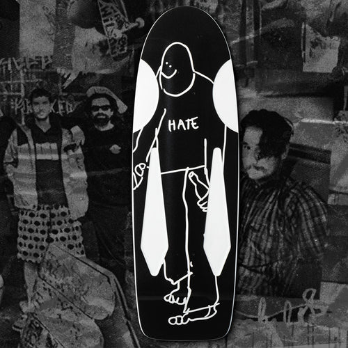 Krooked x Skate Shop Day 2025 Hate Beamer Skateboard Deck Pearl Black / White - 10.75