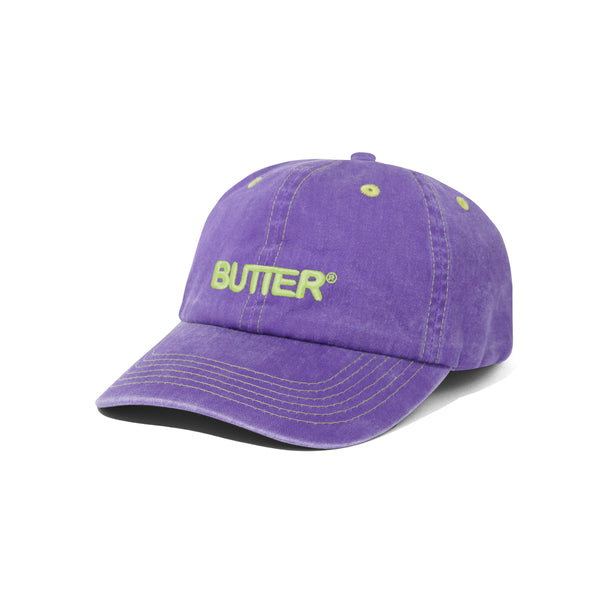 Butter Goods Rounded Logo 6 Panel Cap - Purple