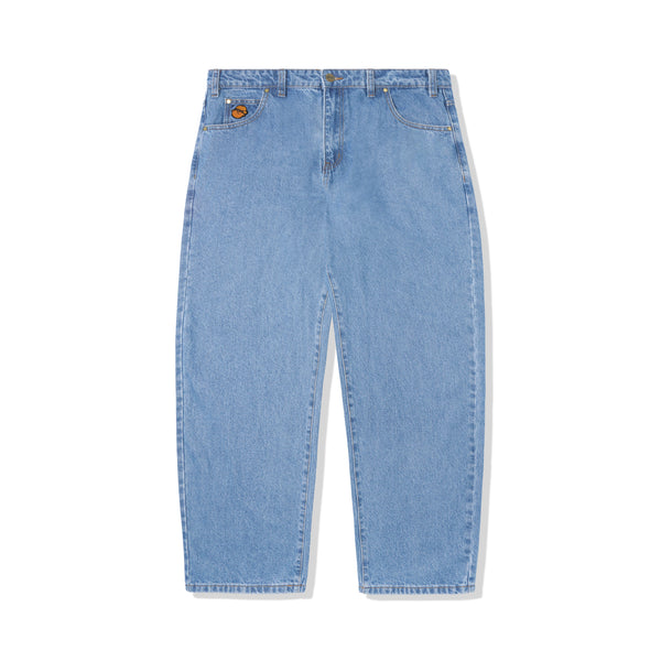 Butter Goods Santosuosso Denim Jeans - Washed Indigo (Orange Embroidery)