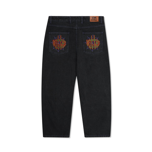 Butter Goods Spider Denim Jeans - Washed Black