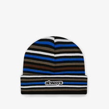 Always Do What You Should Do Reversible Stripe @sun Cuff Beanie - Black