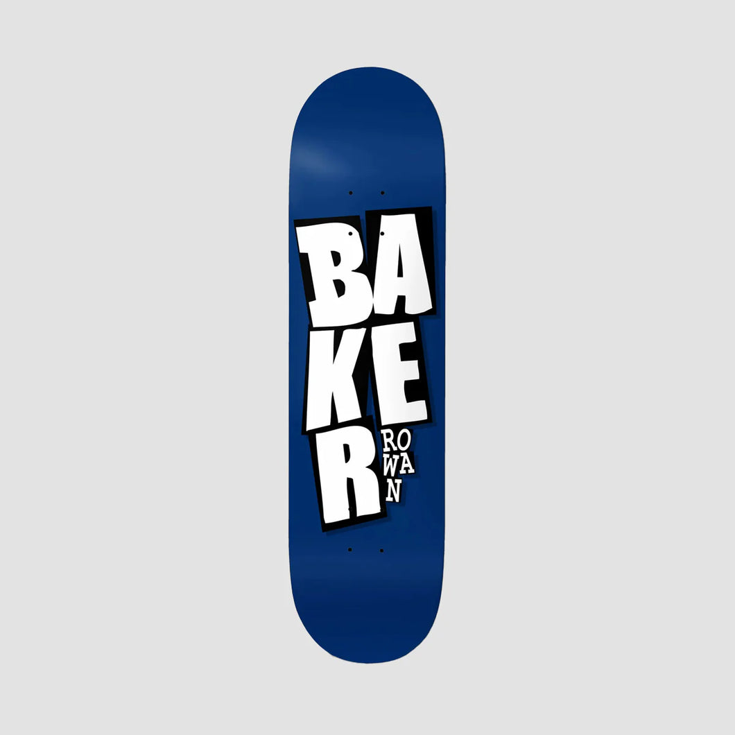 Baker Skateboards Rowan Zorilla Stacked Blue Skateboard Deck - 8.25