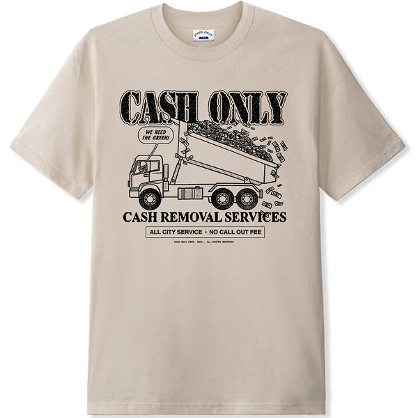 Cash Only Removal Tee - Sand