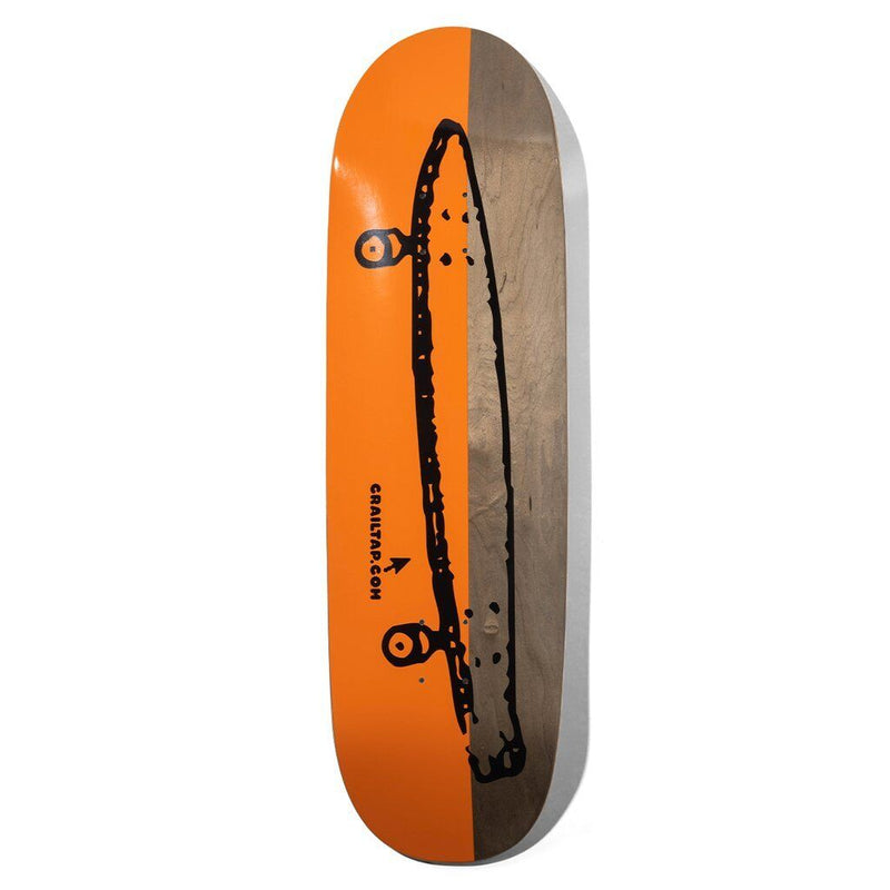Crailtap Deck Splitter Orange Neutral Grey Skateboard Deck - Couch Shape  9.25