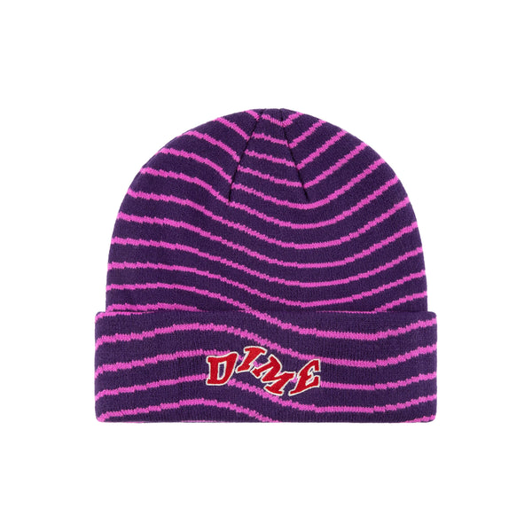 Dime MTL College Wave Cuff Beanie - Purple