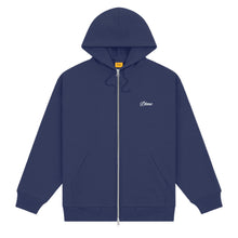 Dime MTL Cursive Zip Hoodie - Night Blue