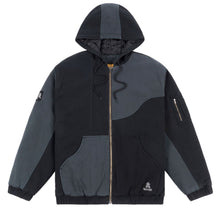 Dime MTL Panel Denim Hooded Bomber - Charcoal