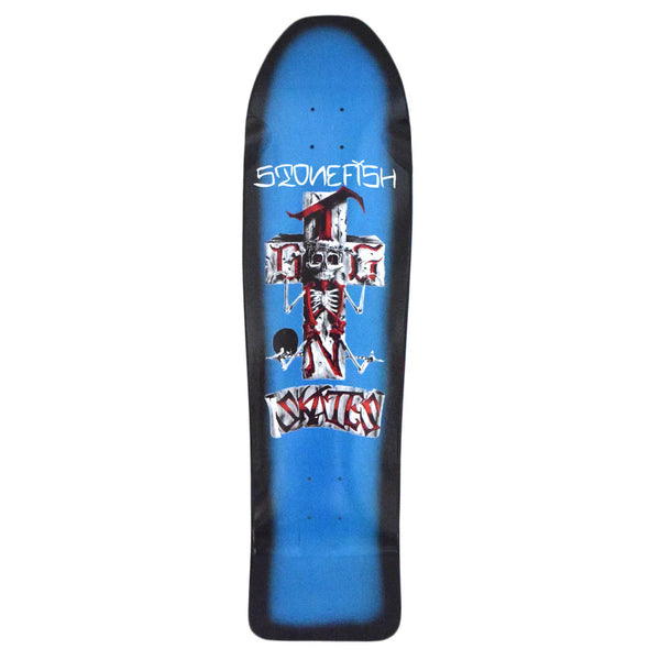 Dogtown Stonefish Longboard Deck Blue / Black Fade - 9.5 x 35.2