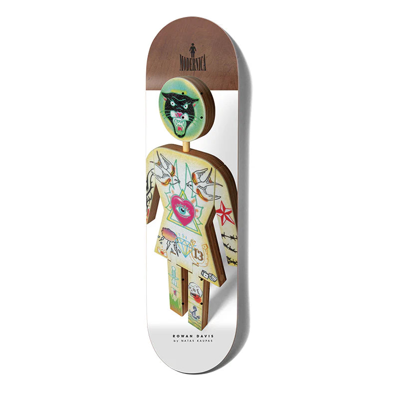 Girl Skateboards Modernica x Natas Kaupas Rowan Davis Skateboard Deck - 8.25