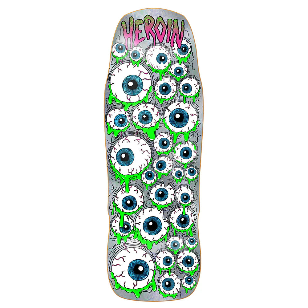 Heroin Skateboards Holo Mutant Eyeballer Skateboard Deck - 10.125