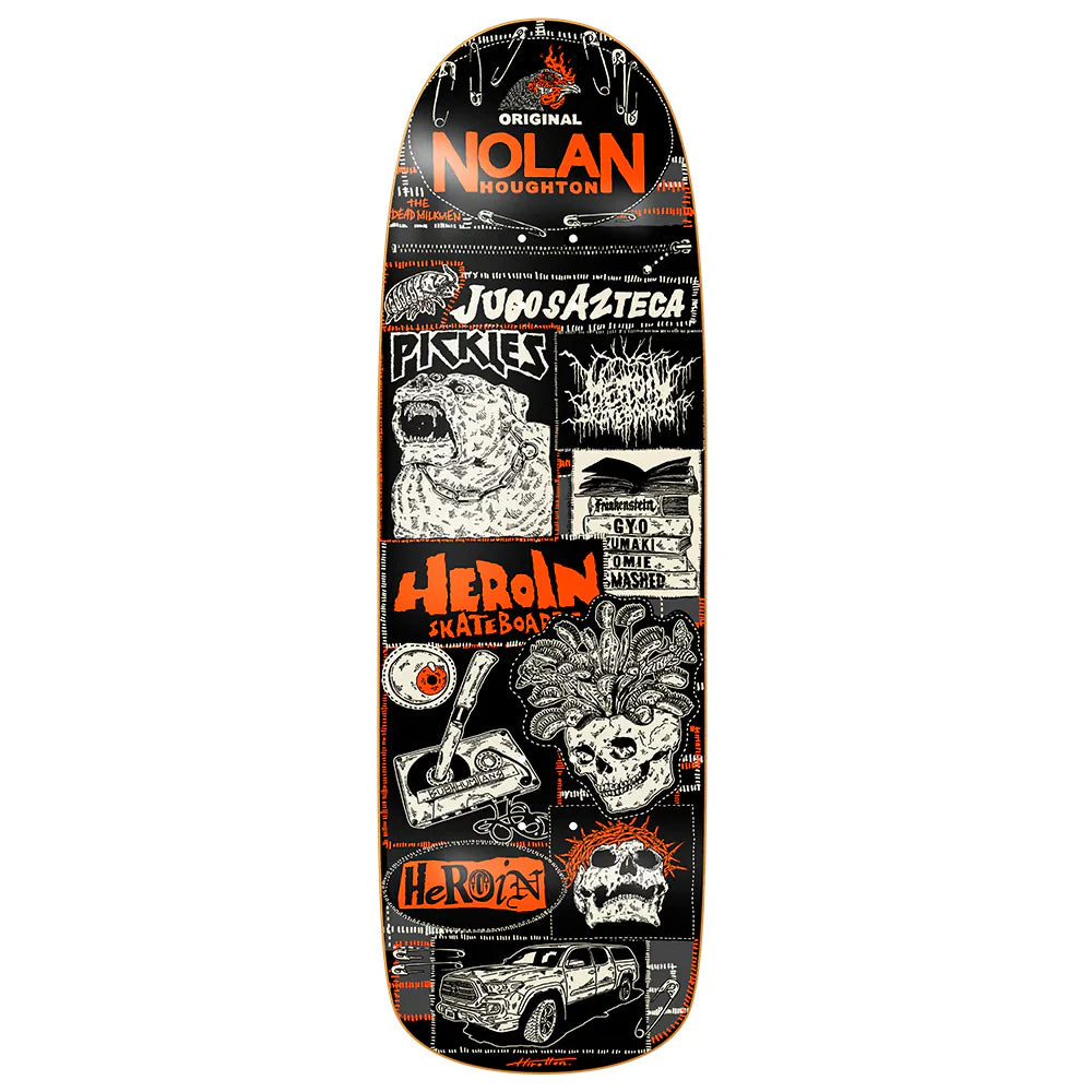 Heroin Skateboards Nolans Original Skateboard Deck - 9.6