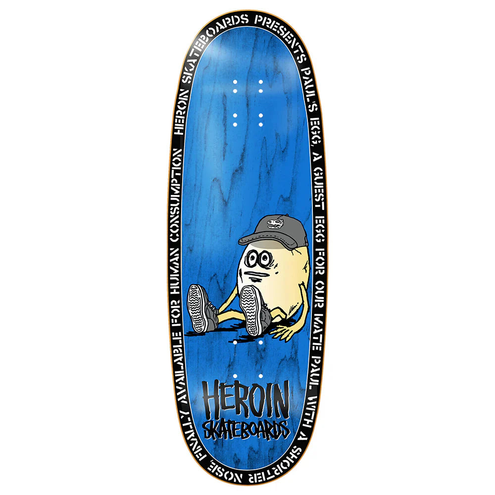 Heroin Skateboards Pauls Egg Skateboard Deck - 10.4