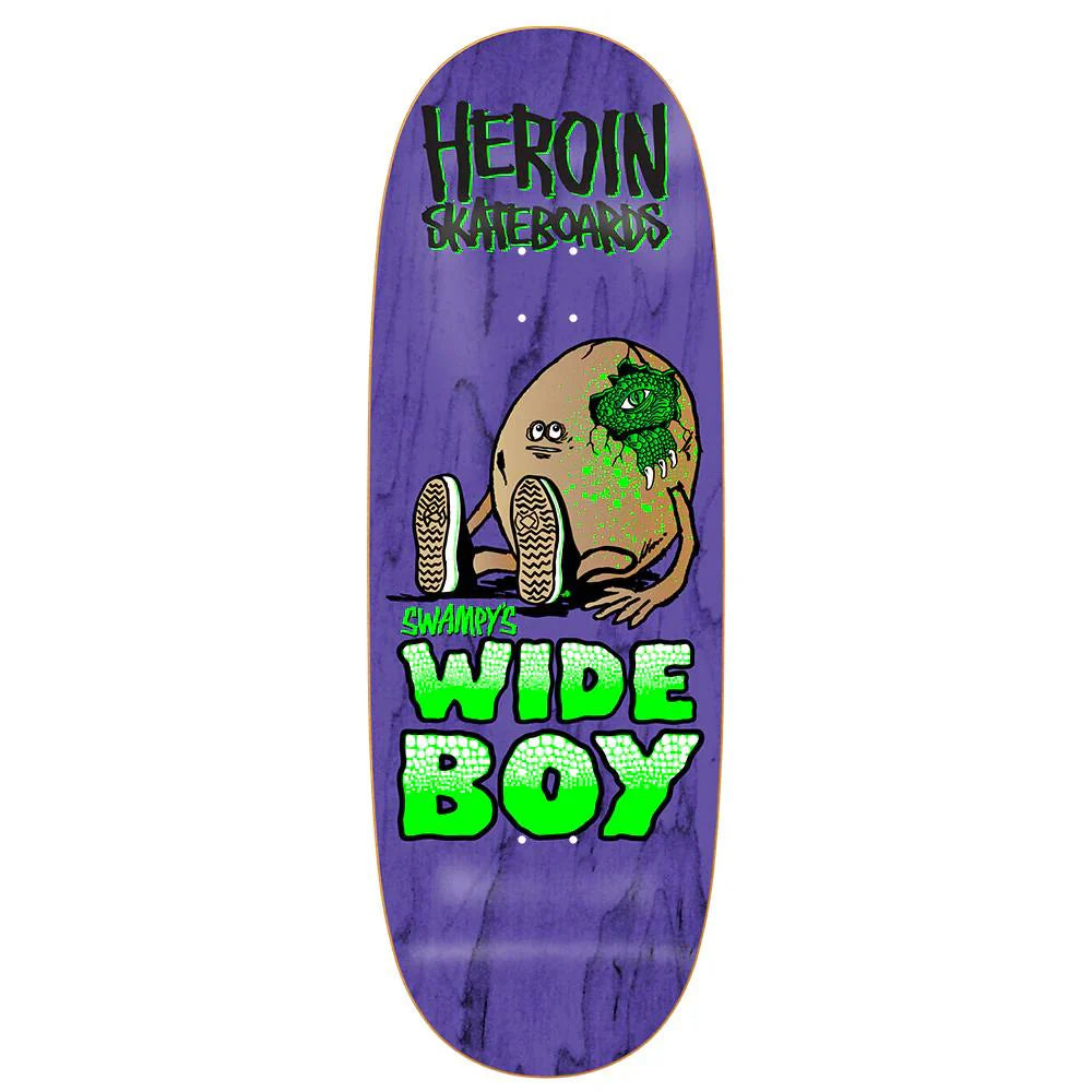 Heroin Skateboards Swampzilla Wide Boy Skateboard Deck - 10.75