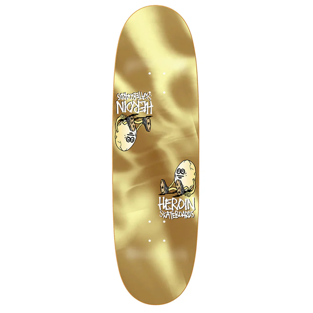 Heroin Skateboards Symmetrical Gold Egg Skateboard Deck - 9.25