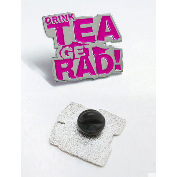 Lovenskate Drink Tea Pink Pin Badge