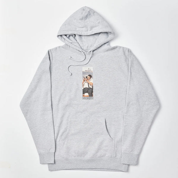 North Skate Mag Ali Super 8mm Hoodie - Heather Grey