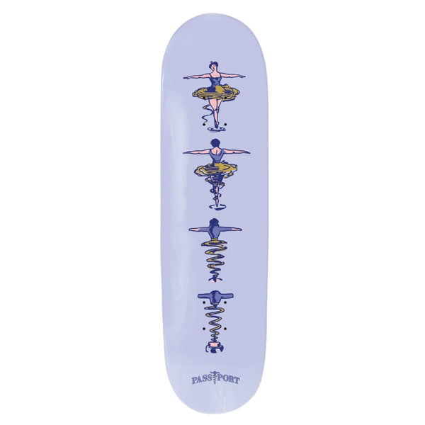 Pass-Port Spin Me Round Corkscrew Skateboard Deck (Lilac) - 8.5