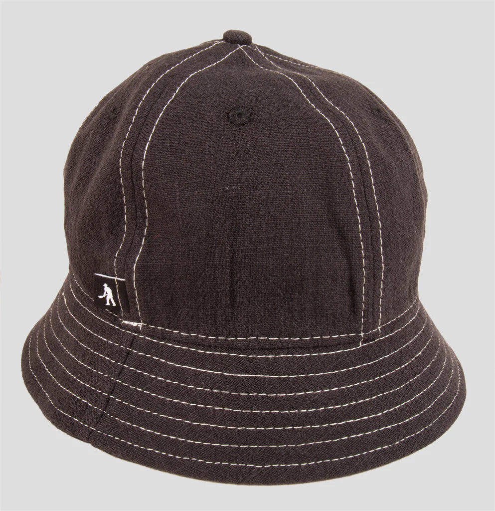 Pass Port Linen 6 Panel Bucket Hat Tar