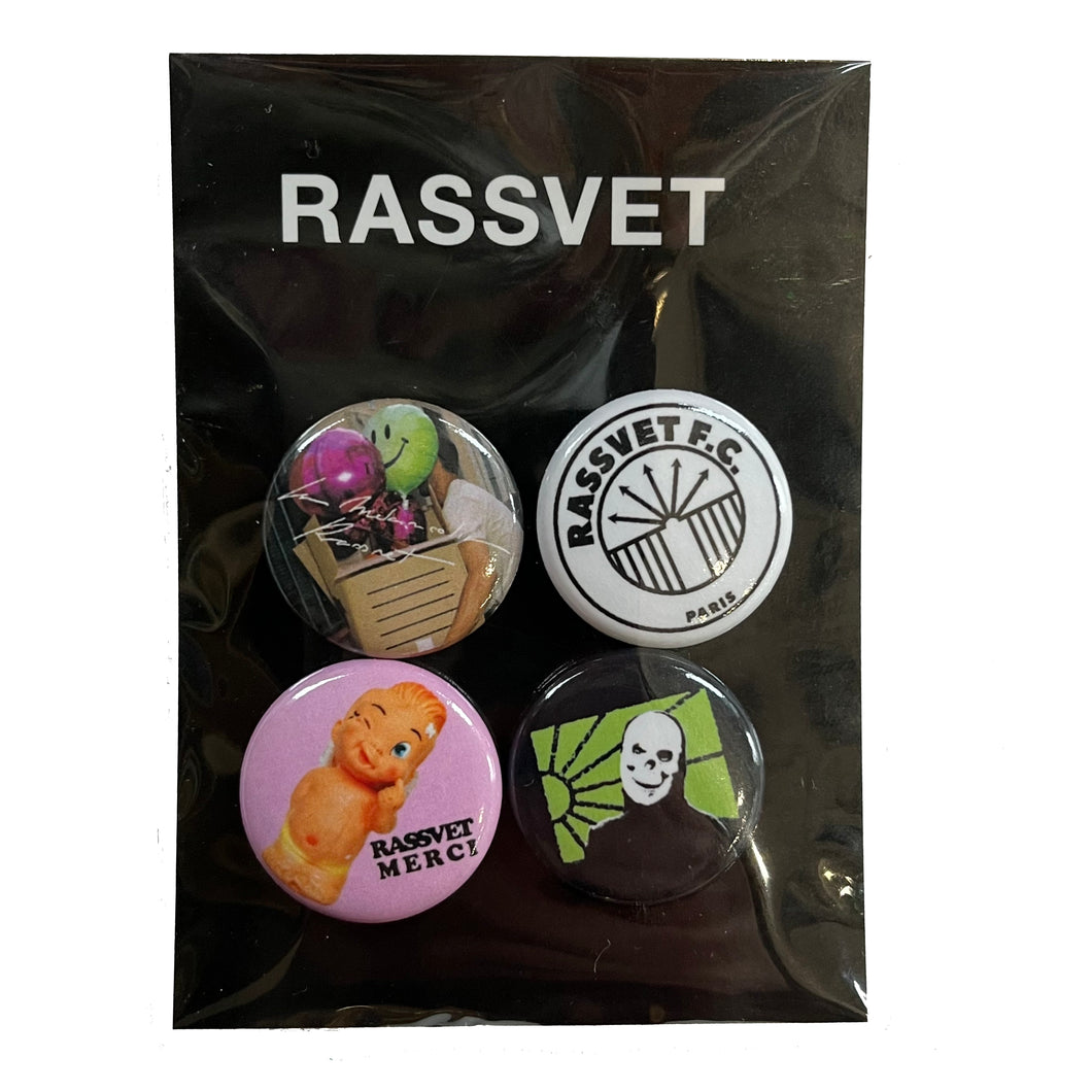 Rassvet Set Of 4 Plastic Pins