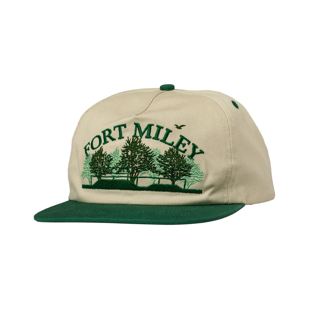 Real Skateboards Fort Miley Cap - Off White / Green