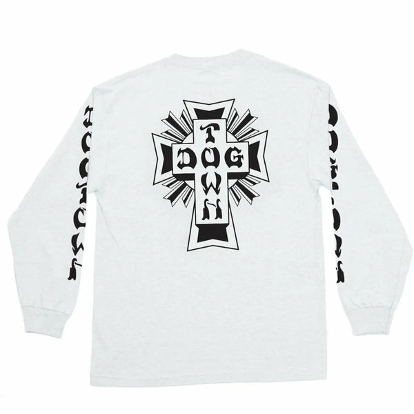 Dogtown Cross Logo Long Sleeve T-Shirt - White