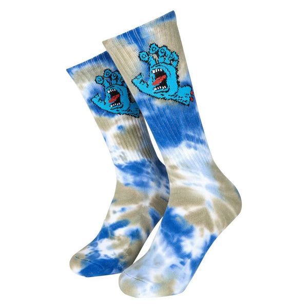 Santa Cruz Screaming Hand Tie Dye Socks - Ultramarine