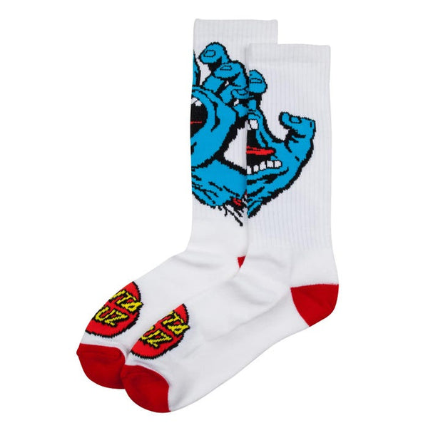 Santa Cruz Screaming Hand Socks - White