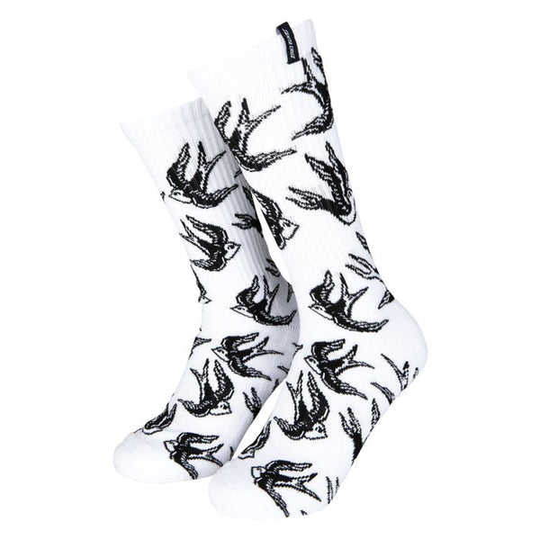 Santa Cruz Sommer Sparrow Socks (2 Pack) - Crystal Blue & White