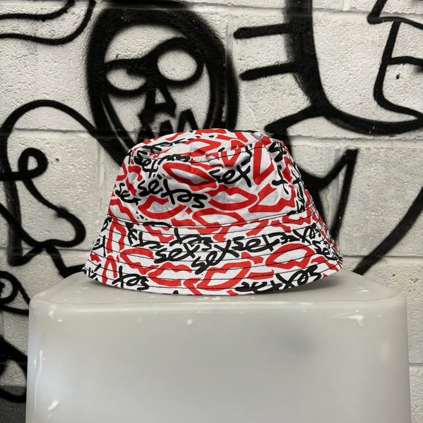 Sex Skateboards Camo Bucket Hat - White