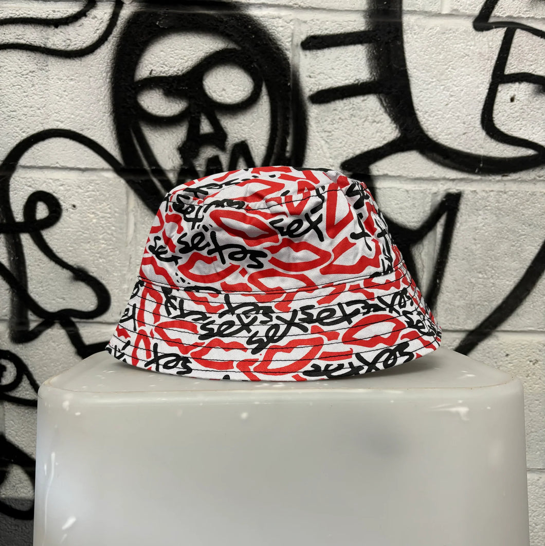 Sex Skateboards Camo Bucket Hat - White