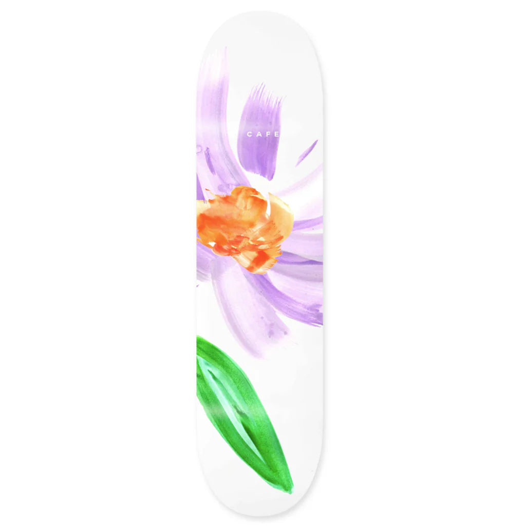 Skateboard Cafe Floral (White) Skateboard Deck - 8.375