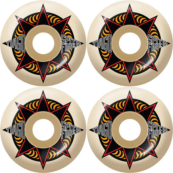 Spitfire Formula Four Skateboard Wheels Tiago Sure Shot Classic 99Du Natural 54mm