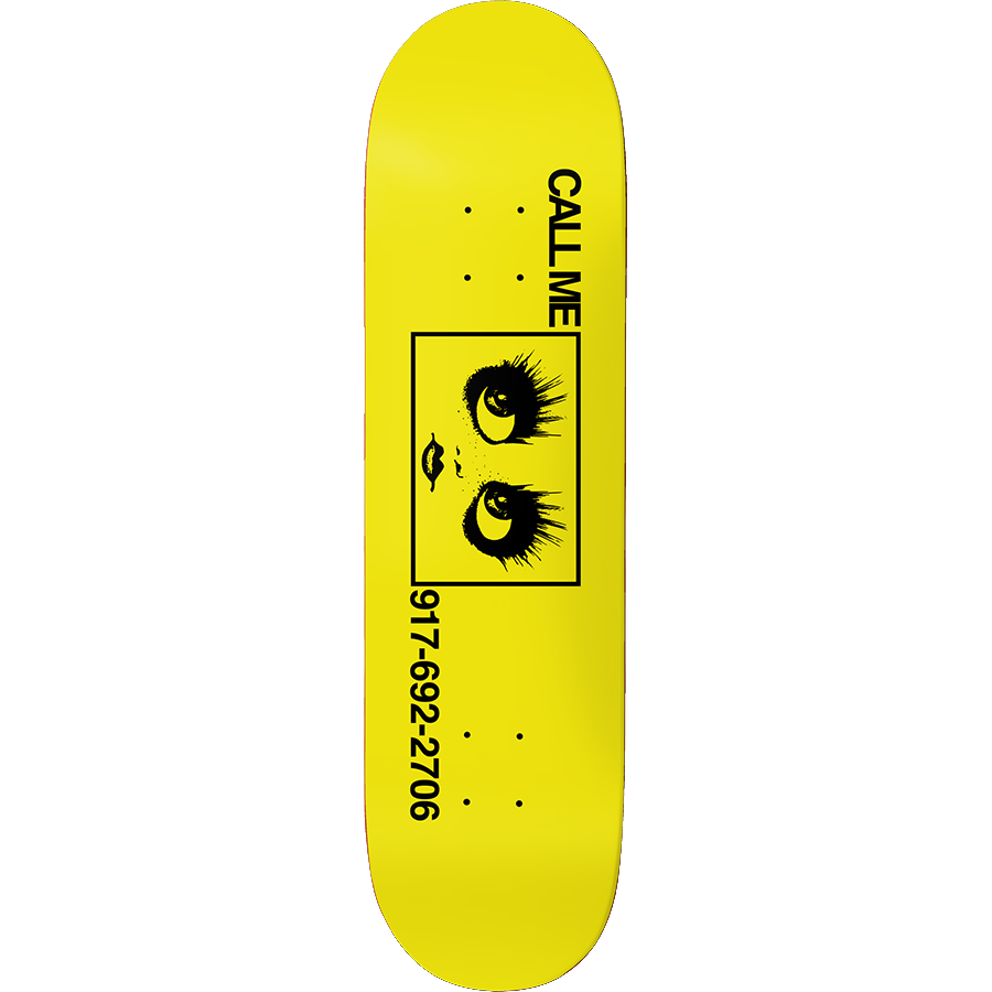 917 Eyes Yellow Skateboard Deck - 8.38