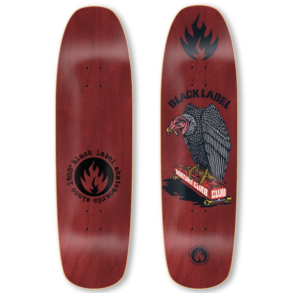 Black Label Skateboards Vulture Curb Club Skateboard Deck - 8.88 (Burg ...