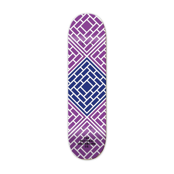 The National Skateboard Co. Classic Purple Logo Skateboard Deck - 8.25