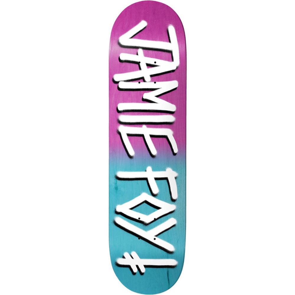 Deathwish Jamie Foy Pink/Teal Gang Name Skateboard Deck - 8.125