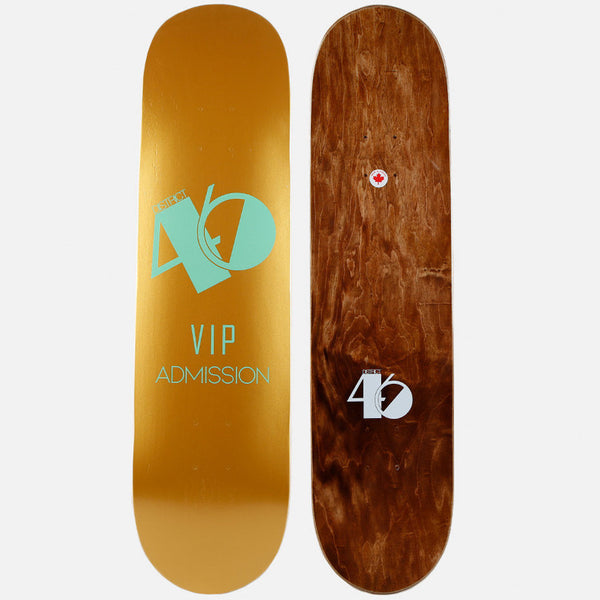 District 46 District VIP Gold Skateboard Deck - 8.00