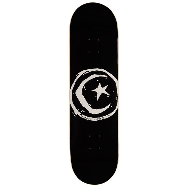 Foundation Star & Moon Black Skateboard Deck - 8.00