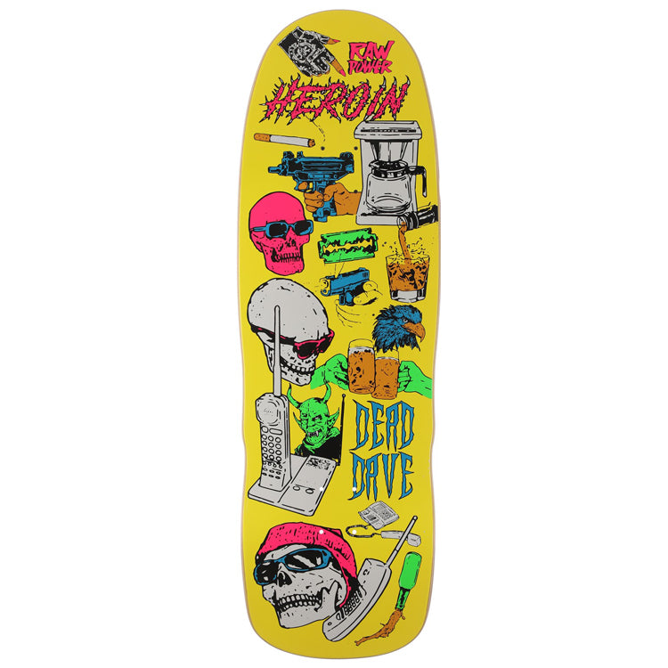 Heroin Skateboards Dead Dave Video City Skateboard Deck - 10.00 ...