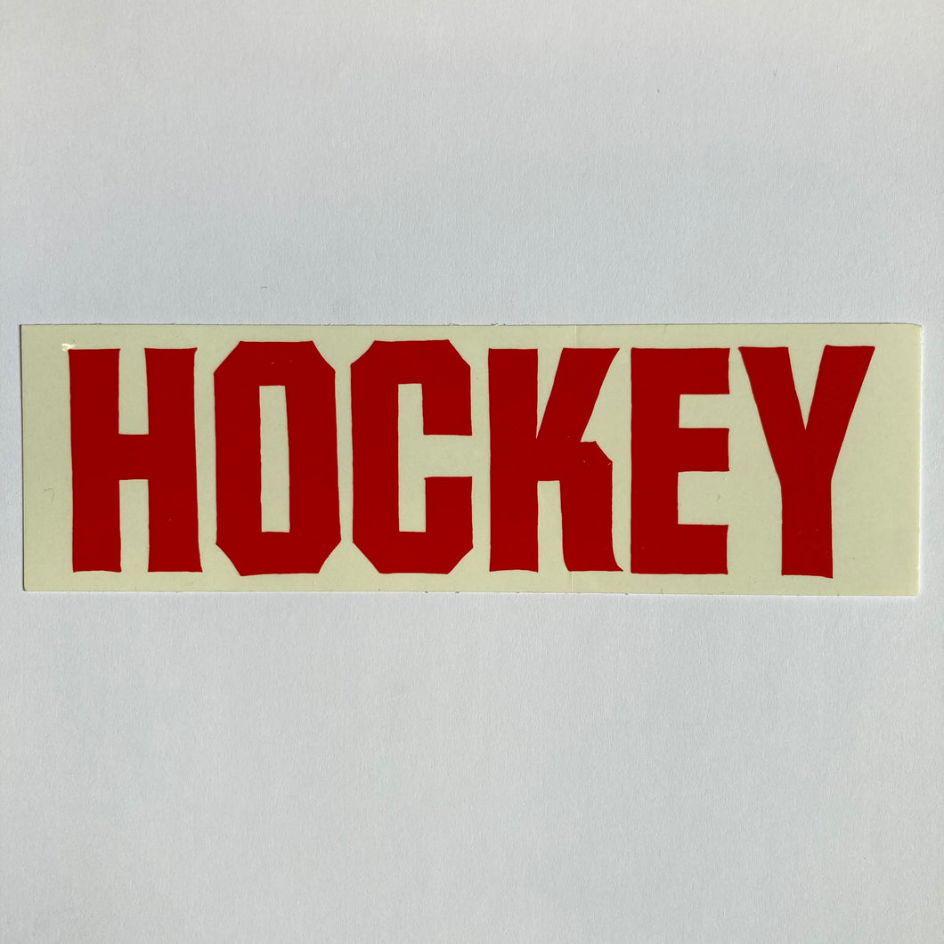 Hockey Skateboards - Logo Sticker Red