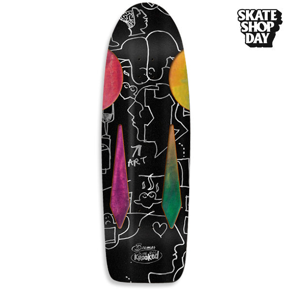 Krooked Skate Shop Day 2023 Special Release  - Pure Evil Beamer Custom Shape Skateboard Deck- 10.75 (Mark Gonzales)