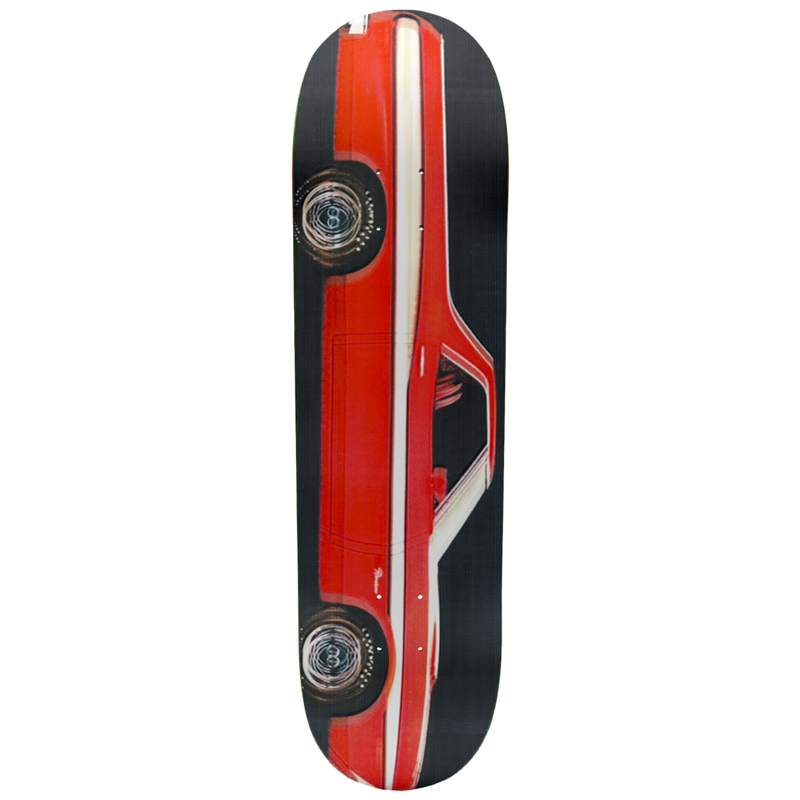 917 Red Stripe Skateboard Deck - 8.38 – leephelpsphotography