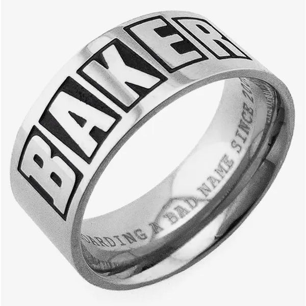 Baker Brand Logo Ring - Silver