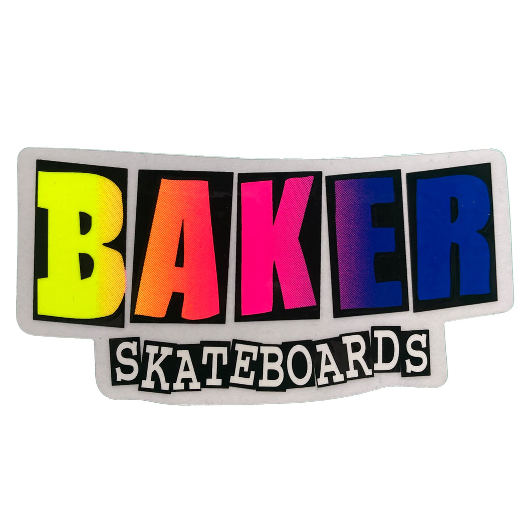 Baker Skateboards - Brand Logo Gradient Sticker - Yellow-Blue