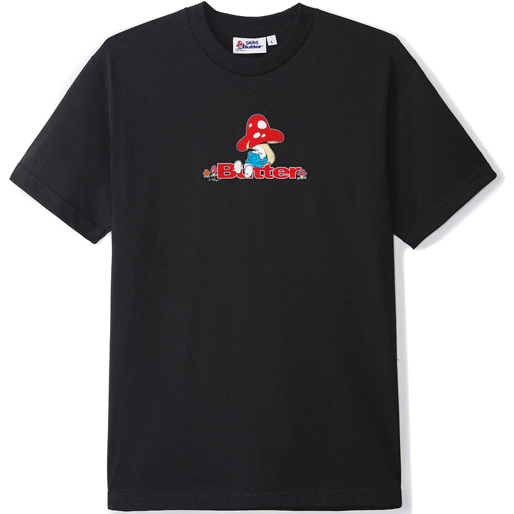 Butter Goods x The Smurfs Lazy Logo Tee - Black