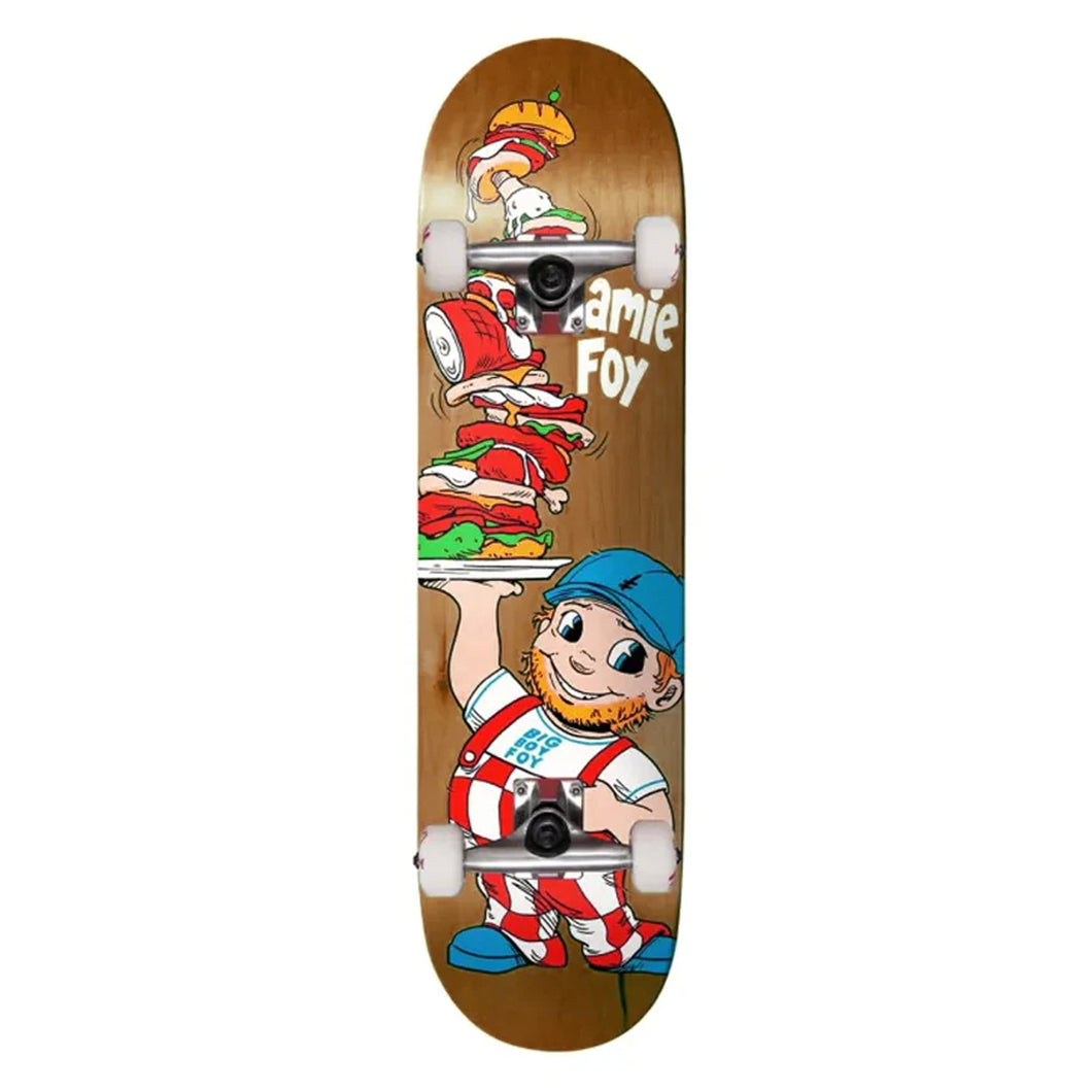 Deathwish Jamie Foy Big Boy Complete Skateboard - 8.00 (Brown Stain)