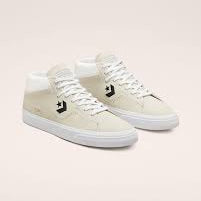 Converse Louie Lopez Pro Suede Mid Skateboard Shoes - White/Black/White